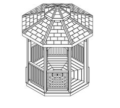 a drawing of an octagonal structure