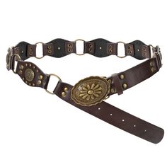 PRICES MAY VARY. Comfort Meets Style: Crafted from supple PU leather and adorned with a vintage metal buckle, this western concho belt is not only a fashion-forward statement but also ensures wearing comfort. Retro Western Charm: The boho concho belt embodying a vintage western design, the belt showcases conchos and metal rings interlinked with stud embellishments. Each distinctive buckle caters to diverse styling preferences, complementing any outfit with unique flair. Versatile Sizing Options: Belt Buckles Womens, Funky Belts, Cowgirl Things, Unique Belts, Cool Belts, Cowboy Belts, Country Belts, Country Accessories, Creative Wear