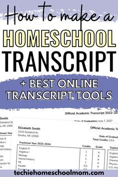 how to make a homeschool transcript + best online transcript tools