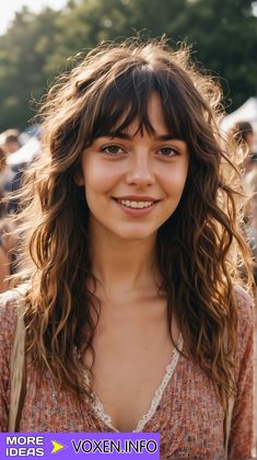 Long Wavy Hair Fringe, Fringe On Wavy Hair, Wavy Medium Hair With Bangs, Wavy Hair Fringe Bangs, Curly Wavy Hair With Bangs, Wavy Bangs Long Hair, Bangs And Wavy Hair