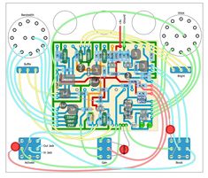 an electronic circuit diagram with multiple wires