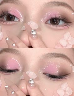 Y2k Makeup, Pink Eye Makeup, Basic Makeup, Cute Makeup Looks