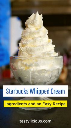 starbucks whipped cream ingredients | starbucks whipped cream recipe | how to make starbucks whipped cream | keto dinner recipes | healthy lunch ideas | dinner ideas | breakfast ideas | easy healthy dinner recipes Whipped Cream For Coffee, Homemade Whip Cream Recipe, How To Make Starbucks Whipped Cream, Whipping Cream Recipe Dinner, Starbucks Whipped Cream Recipe, How To Make Whipped Cream At Home, Home Made Whipped Cream Easy, Starbucks Sweet Cream Recipe, Things To Make With Heavy Whipping Cream