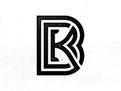 the letter b is made up of black and white letters, which appear to be capitalized