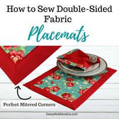 how to sew double sided fabric placemats