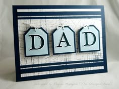 a father's day card with the word dad on it