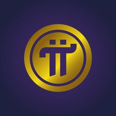 a gold and purple logo with the letter t in it's center on a dark background