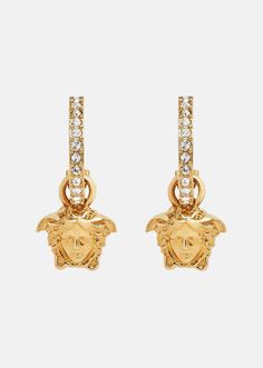 Versace Earrings, Versace Jewelry, Crystal Drop Earrings, Girly Jewelry, Earring Sale, Crystal Drop, Beauty Accessories, High Jewelry, Ear Jewelry