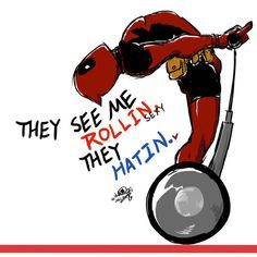 Deadpool 4 Panel Life, Deadpool Art, Deadpool Movie, They See Me Rollin, Marvel Drawings