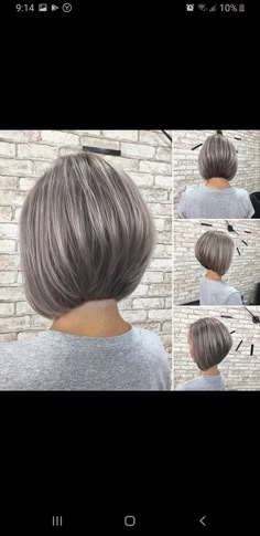 Hair Color Ideas For Blondes, Color Ideas For Blondes, Gray Hair Highlights, Bob Hairstyles For Fine Hair, Hair Color Ideas For Brunettes, Short Hair Styles For Round Faces, Penteado Cabelo Curto, Short Hair Updo