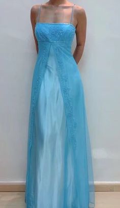 90S blue prom dress Prom Dresses 90s, Square Neckline Prom Dress, 90s Prom Dresses, Wedding Dress Cheap, Raven Claw, Prom Dress Beaded, Prom Dress Vintage