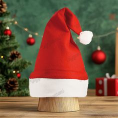 Product Name: Christmas HatColor classification: multi-color optionalMaterial:double-sided velvet, plushSize: S(H:35CM,W:26CM), M(H:40CM,W:30CM)Applicable scene: festive partyOverall shape: the Christmas hat is cone-shaped, this shape is simple and generous, easy to wear, but also can well show the characteristics of the holiday. The cone-shaped hat can cover the head, bring warmth to the wearer at the same time, but also become the focus of attention.Hair ball decoration: The white hair ball at the top of the hat is one of the most important decorations of Christmas hats. The ball is usually large and soft, giving people a lovely, playful feeling. The material of the ball is mostly soft wool or synthetic fiber, which is very comfortable to touch.In terms of maintenance, if the plush mater Christmas Hats, Christmas Classic, Ball Decorations, Christmas Hat, Tree Print, Green Plaid, Soft Wool, Classic Christmas, Custom Labels