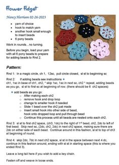 the instructions for how to crochet flowers