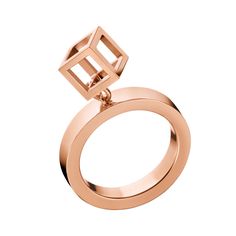 Calvin Klein Daring Ring Rose Gold PVDGraphic. Contemporary. Inspired by the pixelating forms of the digital era, Calvin Klein daring f Ring Rose Gold, Hard Rock, Precious Metals, Ring