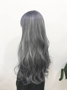 Dark Ash Hair Color, Grey Hair Korean, Dark Silver Hair, Hidden Hair Color, Dark Grey Hair, Lavender Hair Colors, Hair Color Underneath, Ash Hair Color