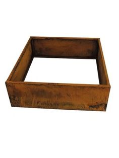 an old wooden box is shown on a white background