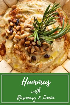 hummus with rosemary and lemon