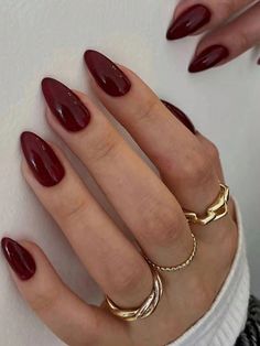 Casual Nails, Red Nail, Orange Nails