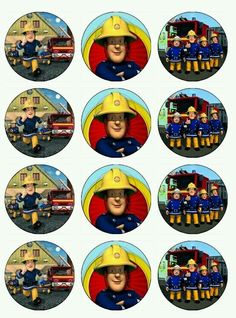 fireman sam and friends cupcake toppers