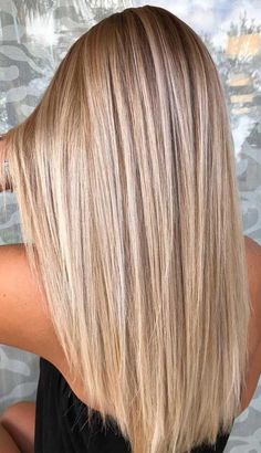 Cool Blonde Hair, Dyed Blonde Hair, Straight Blonde Hair, Blonde Hair Shades, Balayage Hair Blonde