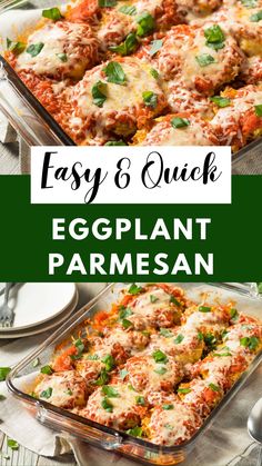 an easy and quick eggplant parmesan casserole recipe