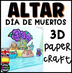 Manualidad para crear un altar de día de los muertos con sus distintos elementos Dia De Los Muertos Party Ideas, Smile World, Heritage Day, Language Classroom, Dual Language Classroom, Writing Template, Day Of Dead, 3d Craft, Día De Muertos