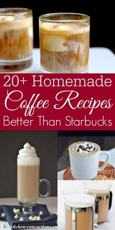 Love coffeeYou need to try these homemade coffee recipesThey are delicious and dare I say itBetter than StarbucksEverything from homemade pumpkin spice latte to homemade vanilla lattescoffee starbucks latterecipe Best Homemade Coffee, Homemade Coffee Drinks, Homemade Pumpkin Spice Latte, Homemade Pumpkin Spice, Retro Housewife