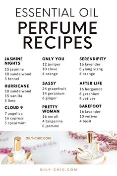 Essential Oil Perfume Recipes, Essential Oil Perfume Blends, Perfume Blends, Essential Oil Perfumes Recipes, Homemade Perfume, Essential Oil Diffuser Blends Recipes, Perfume Recipes, Diy Perfume, Essential Oils Herbs