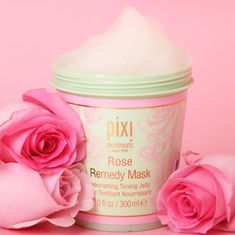 Pixi Beauty, Body Mask, Licorice Root Extract, Cream Cleanser, Turmeric Root, Licorice Root, Cream Roses, Rosehip Oil, Flower Oil