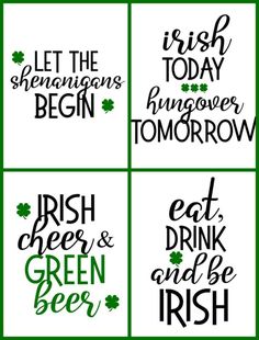 four st patrick's day svt files for cricut and silhouettes