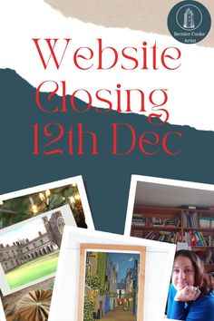 an advertisement for a web site with pictures and text on it that reads website closing 12th dec