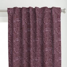 a curtain with an abstract design on it