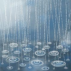 rain drops! White crayon or oil pastel on paper then paint with water colors. Write about a rainstorm Thread Sketching, Boro Stitching, Rainy Day Fun, Sashiko Embroidery, Miniature Quilts, Modern Quilting, Pola Sulam, Design Dresses, Japanese Embroidery