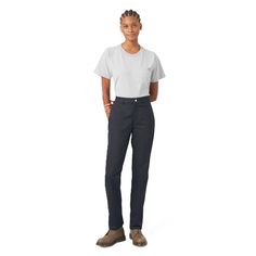 PRICES MAY VARY. Super stretch fabric for comfort and ease of movement Excellent stretch recovery Contoured waistband Dickies metal logo button at waist On-seam front pockets Safety Clothing, Work Safety, Twill Pants, Metal Logo, Pants Straight, Metallic Logo, Dark Navy, Top Fashion Brands, Shop Top