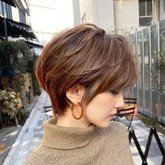 Japanese Short Hair, Short Brown Hair, Asian Short Hair, Short Bob Haircuts, Cute Hairstyles For Short Hair, Short Hair Haircuts