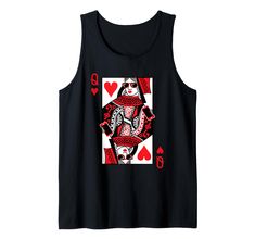 PRICES MAY VARY. Do you like Poker or any other card game? Are you looking for a birthday gift or Christmas Gift for someone who loves playing card games? Then this is perfect for you This Queen of Hearts design is also a great gift for your girlfriend or wife on Valentine's Day to show your love and affection for her. Lightweight, Classic fit, Double-needle sleeve and bottom hem Heart Tank Top, Gift For Your Girlfriend, Playing Card Games, Hearts Design, Love And Affection, Heart Shirt, Gifts For Your Girlfriend, Vintage Valentines, Playing Card