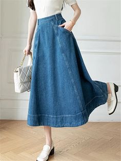 Season : All Season

Fabric Type : Denim

Age : Middle Age

Waistline : Empire

Dresses Length : Mid-Calf

Pattern Type : Solid

Style : Office Lady

Material : Acetate,Cotton

Gender : Women

Fit Type : Regular Fit

 

	
		
			 
			Size Chart

			
		
		
			 
			 

			
			 
			Length(cm)

			
			 
			Waist(cm)

			
			 
			Hip(cm)

			
			 
			 

			
			 
			 

			
		
		
			 
			S

			
			 
			85

			
			 
			64

			
			 
			-

			
			 
			

			
			 
			

			
		
		
			 
			M

			
			 
			86

			
			 
			68

			
			 
			-

			
			 
			

			
			 
			

			
		
		
			 
			L

			
			 
			87

			
			 
			72

			
			 
			-

			
			 
			

			
			 
			

			
		
		
			 
			XL

			
			 
			88

			
			 
			76

			
			 
			- Cowboy Jeans, Long A Line Skirt, Empire Dresses, Umbrella Skirt, Strap Dresses, Vintage Cowboy, Summer Vintage, Empire Dress, Style Office