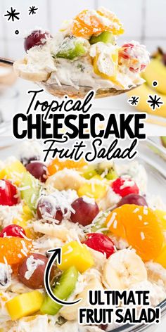 the ultimate tropical cheesecake fruit salad recipe