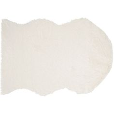 a white rug on a white background that looks like it has been cut in half