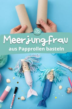 the cover of merling - frau aus papprollen bastelln