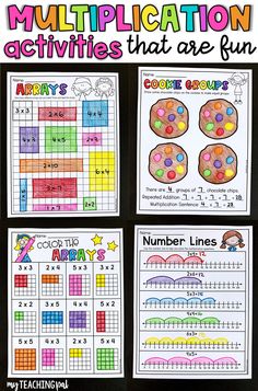 three worksheets for addition activities that are fun