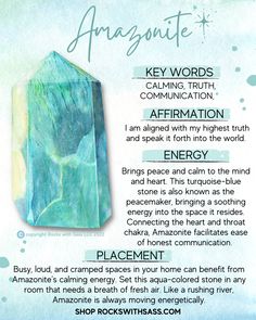 Amazonite Affirmation, Amazonite Crystal Meaning, Amazonite Meaning, Turquoise Meaning, Raw Amazonite, Crystals Meanings, The Peacemaker, Honest Communication