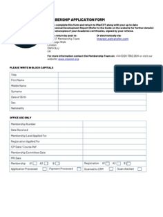 an application form with the text, description and information for each item in this document