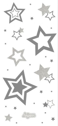 some silver stars on a white background