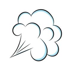 an image of a cloud that is blowing in the wind on a white background illustration