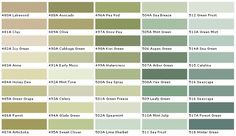 the color chart for different shades of green