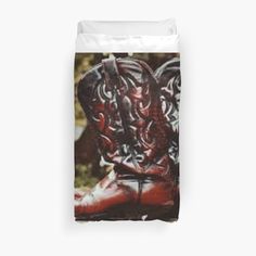 Get my art printed on awesome products. Support me at Redbubble #RBandME: https://www.redbubble.com/i/duvet-cover/Worn-Cowboy-Boots-by-Steelpaulo/49886438.XWIXB?asc=u