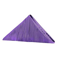 a purple triangle shaped object on a white background