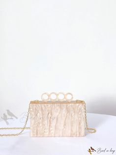 Bird in Bag - Fashionable Acrylic Beaded Handbag Elegant Summer Crossbody Box Bag, Elegant Crossbody Box Bag For Summer, Trendy Pouch Bag For Events, Trendy Pouch Shoulder Bag For Events, Elegant Summer Box Bag Tote Shape, Elegant Summer Tote Box Bag, Trendy Event Pouch Bag, Trendy Event Shoulder Bag In Pouch Shape, Trendy Event Shoulder Bag Pouch