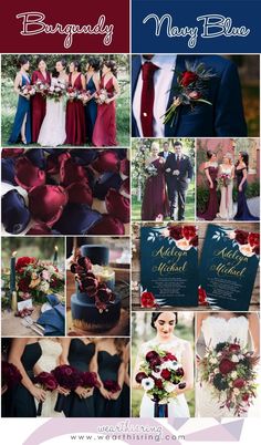 the burgundy and blue wedding color scheme